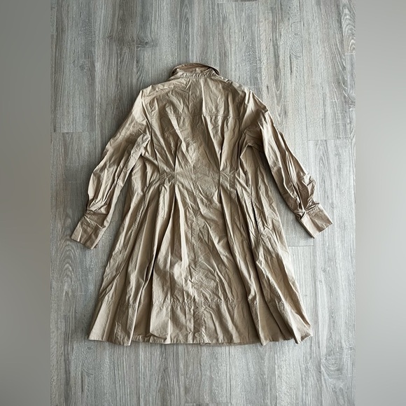 Anthropologie Mare Mare Long-Sleeve Collared Zip-Front Midi Dress - Small - Picture 8 of 10